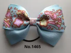 ベビー&キッズヘアゴムリボン ユニコーン柄 ハンドメイドゴムNo.1465