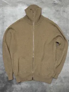 ZARA ザラ　ドライバーズニット ベージュ系　ダブルジップ