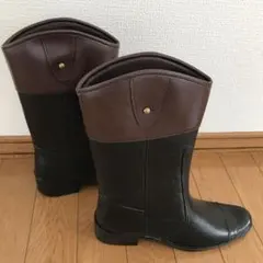 レザー調　レインブーツ　Sサイズのサムネイル