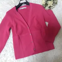 ZARA ザラ ピンク クロップド カーディガン M