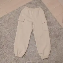 オフホワイト　裏起毛　スウェットパンツ