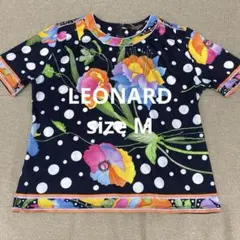 極美品】レオナールスポーツ カットソー 総柄 花柄 L〜XL 相当