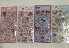 【新品未使用】サンリオ　キラキラジュエルシール 4シートセット