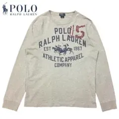 美品 正規 ポロ ラルフローレン トリプルポニー プリント 長袖Ｔシャツ ロンＴ