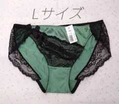 aimerfeel　エメフィール　ショーツ　Lサイズ　グリーン　ブラック　サテン