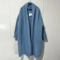 R&D.M.Co- オールドマンズテーラー♡圧縮ニットローブ ニットコート 青 R&D.M.Co- オールドマンズテーラー♡圧縮ニットローブ ニットコート 青