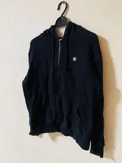 Champion ブラック フルジップパーカー