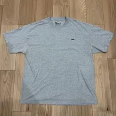 NIKE ワンポイントロゴTシャツ グレー XL