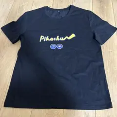 メンズ　半袖Tシャツ ブラック　ピカチュウ