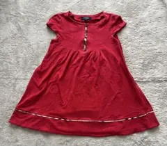 BURBERRY LONDON 半袖 ワンピース レッド 120Aのサムネイル