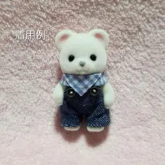 赤ちゃんデニムサロペット•バンダナセット②　水色　ハンドメイド