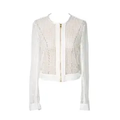 ホワイトメッシュカーディガン/ダイアンフォンファステンバーグ