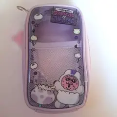 おぱんちゅうさぎ　クリアポーチ　パープル