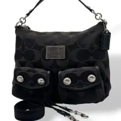 Y2K COACH Signature ShoulderBag Wpocket