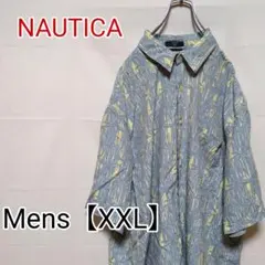 N110【US輸入】NAUTICA(ノーティカ)　半袖シャツ【メンズXXL】総柄のサムネイル