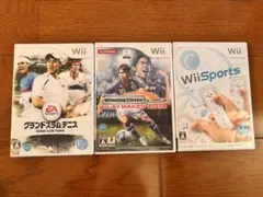 Wii ソフト 3本セット wii sports, テニス、サッカー
