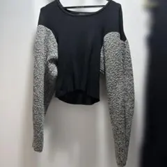 EMODA 異素材ニット 長袖 ブラック グレー
