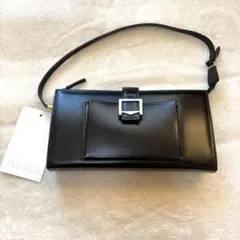 【未使用級】MaxMara レザーワンショルダーバッグ ブラックY2K