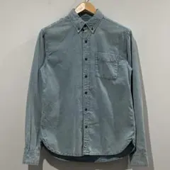 美品 ロンハーマン インディゴ ライト コーデュロイ ボタンダウン シャツ S