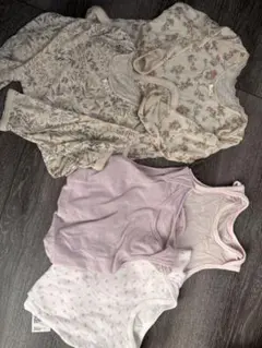 ベビー肌着 タンクトップ 長袖半袖4点セット80 90