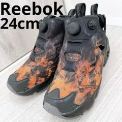 24cm Reebokインスタポンプフューリー OG MU 黒　オレンジ