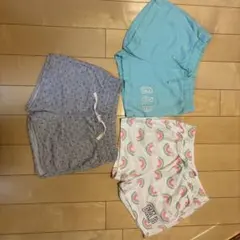 GAP パンツ 3点セット (水色・グレー・虹柄)