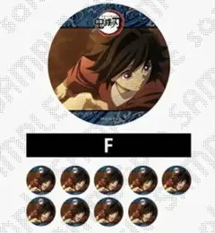 ☆ 鬼滅の刃　柱カフェ　アニメーション缶バッジ　冨岡義勇 F