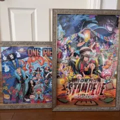 ワンピース　ONE PIECE 額付きパズル　2つセット