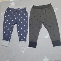 星柄パンツ　95cm　ネイビー　カーキ　2枚セット