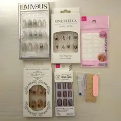 ネイルチップ　ネイル接着テープ等セット