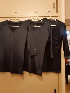 Mizuno VネックTシャツ 3枚セット ネイビーL