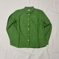 LACOSTE チェックシャツ グリーン 40 カジュアル きれいめ