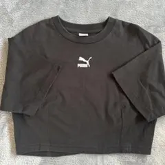 PUMA ブラック クロップTシャツ M