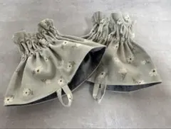 ハンドメイド　アームカバー　ショート　リバーシブル　綿ポリ