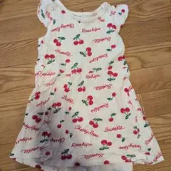 チェリー柄ノースリーブワンピース 110cm