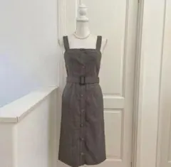 サロペットスカート（ジャンパースカート） ウエストベルト付き