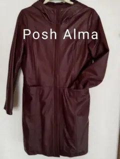 お値下げ♪ポッシュアロマ　本革　黒　ジャケット　L Yahoo!オークション - タグ付き 未使用 Posh Alma ポッシュ アロマ レ