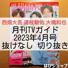 大橋和也西畑大吾道枝駿佑 月刊TVガイド 2023年4月号 抜けなし切り抜き