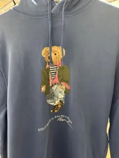 【新品】ポロベアプリント パーカー US S ブルー