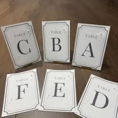テーブルナンバー セット 6枚 A-F