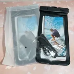 スマホ 防水ケース 2個 黒 IPX8 プール 海 アウトドア 水中