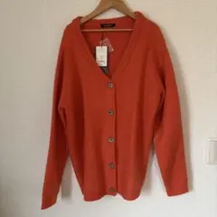 SHAGGIE オレンジ カーディガン フリーサイズ