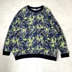 モンキ Monki H&M カットソー 長袖 総柄 M ドルマンスリーブ