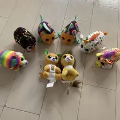 ハッピーセット　カラフル動物型ぬいぐるみ8体セット