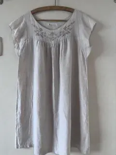 Chambre de nimes リネン100% ふんわり膝丈ワンピースのサムネイル