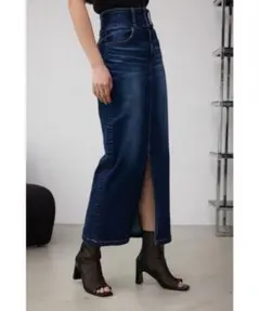 AZUL DENIM/ハイウエストデニムスカート【L】