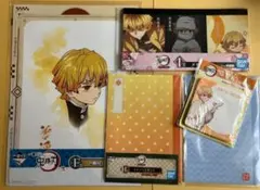 我妻善逸　文房具セット　ミニポスター　ふせん　　ミニノート　メモ帳　鬼滅の刃