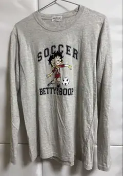 Betty Boop 長袖 Tシャツ グレー 【送料無料】のサムネイル