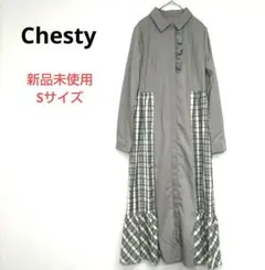 【新品タグ付き】Chesty チェスティ チェックドッキングシャツワンピース