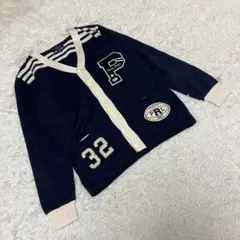 POLO RALPH LAUREN カーディガン　綿素材　紺色　L(14-16)